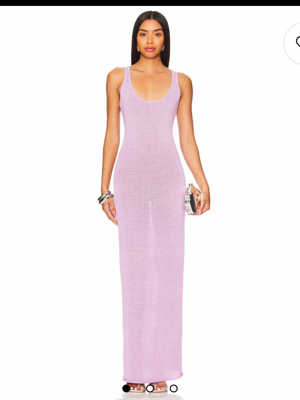 Seea Lilac Scoop Neck Maxi Dress